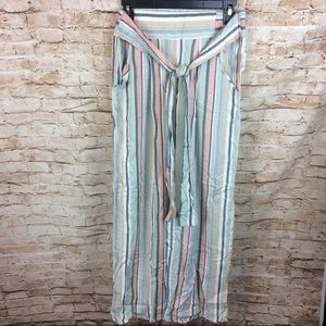 New Nordstrom One Clothing Striped Palazzo Pants